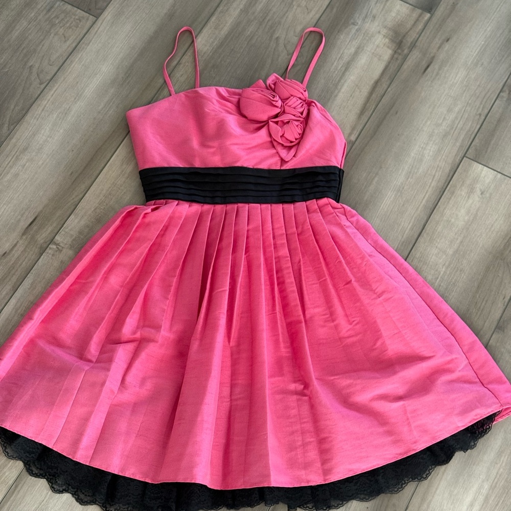 Pink and Black Kids Dress